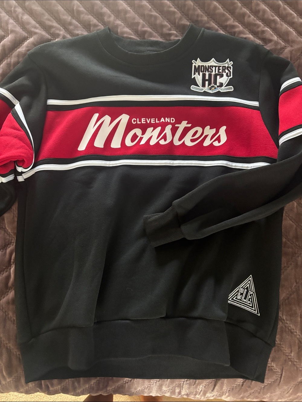 Cleveland Monsters Black & Red Pullover sweatshirt